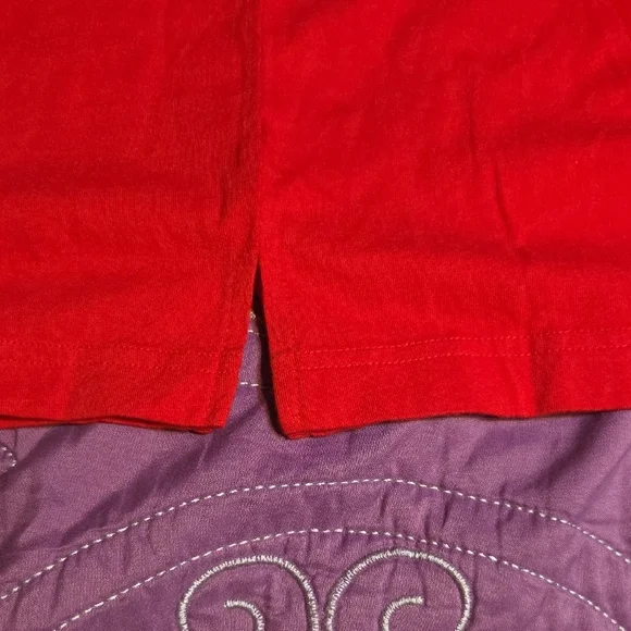 Red Graphic Tee with White Accents - Picture 2 of 3